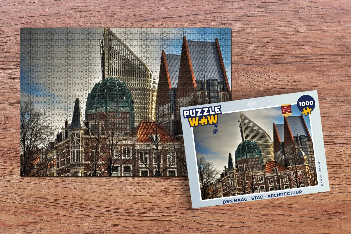 PuzzleWow Den Haag Legpuzzel 1000 Stuks - Multicolor