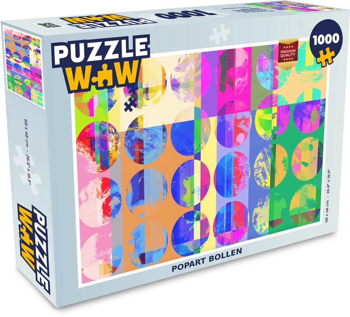 PuzzleWow Puzzel Popart Bollen 1000 Stuks