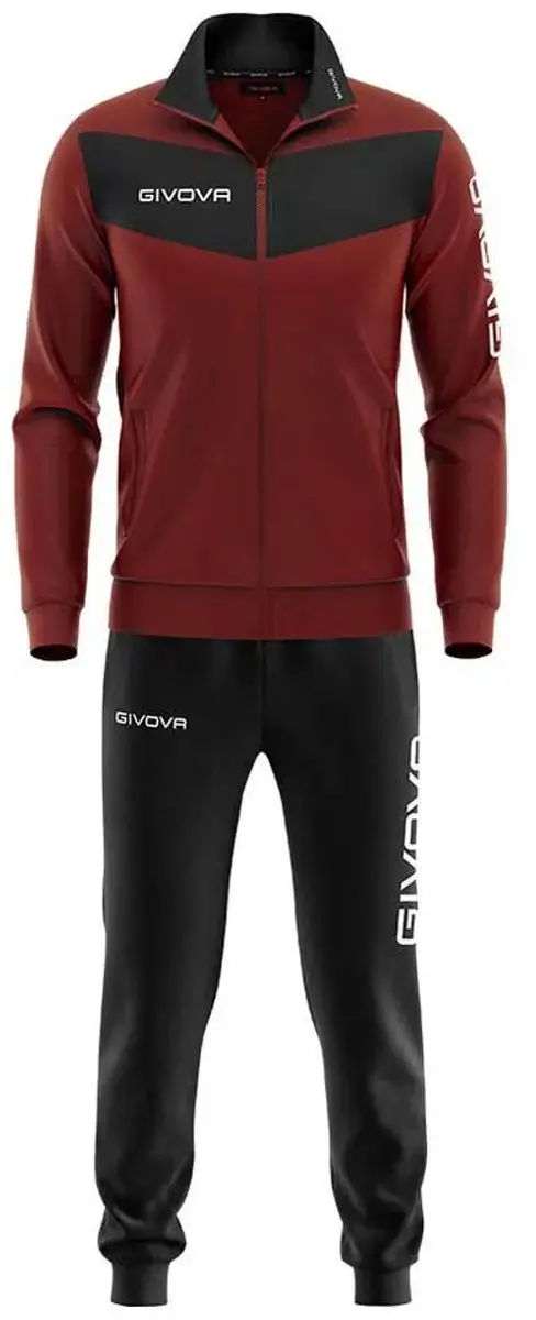 Givova Visa Trainingspak - Rood/Zwart XS - afbeelding 4 van 4