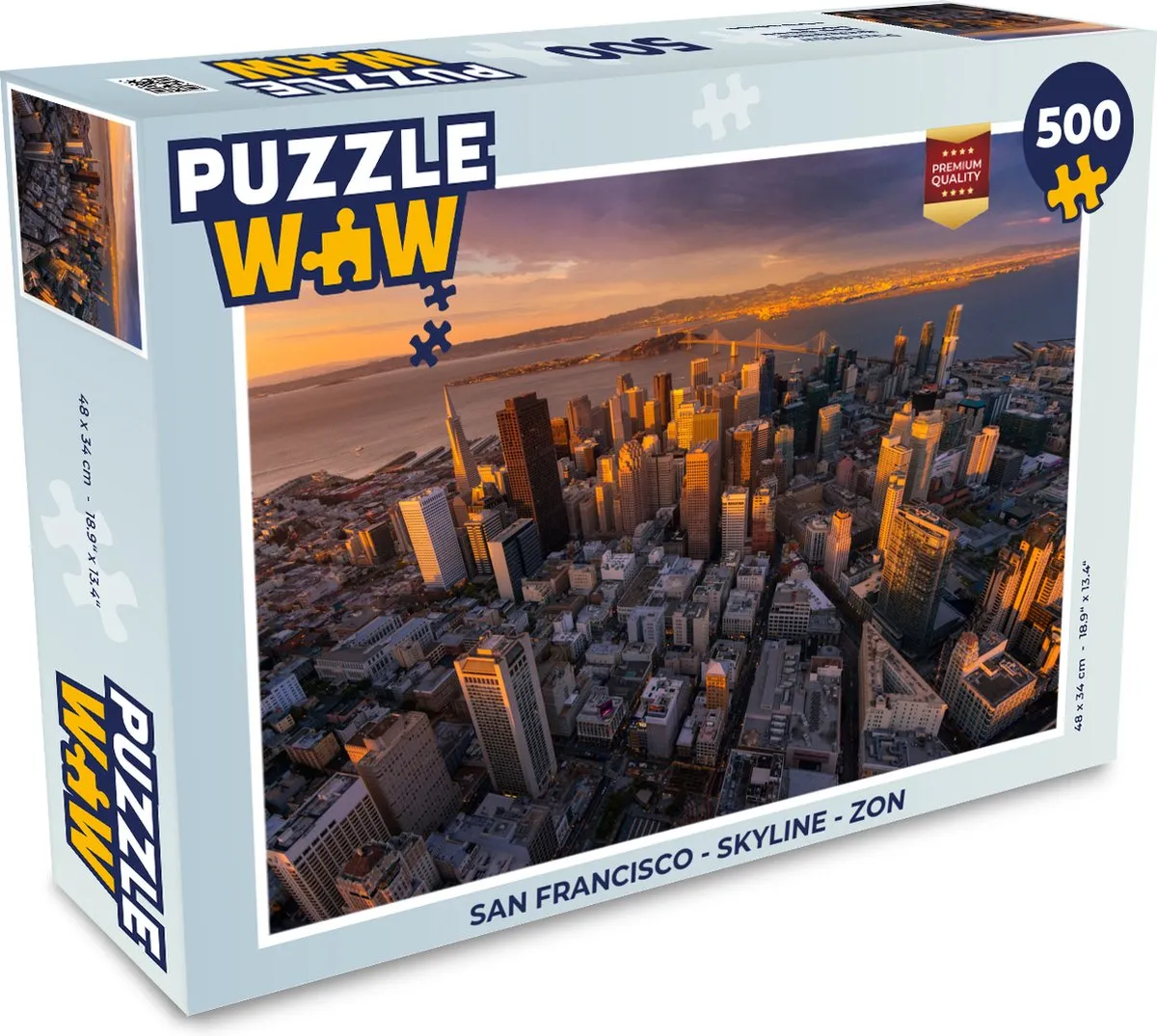 PuzzleWow San Francisco Skyline Legpuzzel 500 Stuks