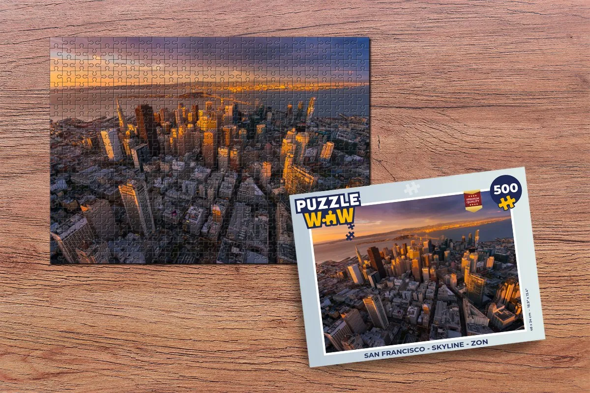 PuzzleWow San Francisco Skyline Legpuzzel 500 Stuks - Multicolor