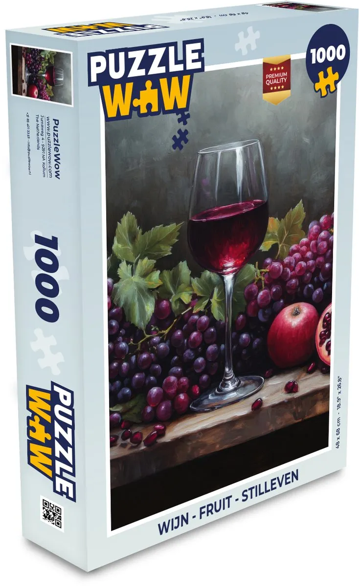 PuzzleWow Fruit Stilleven Legpuzzel 1000 Stuks - MPN 8721169383576