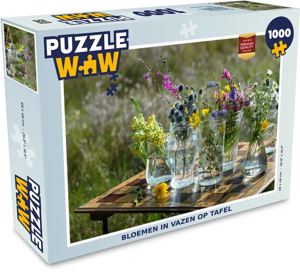 PuzzleWow Puzzel Vaas Bloemen 1000 Stuks