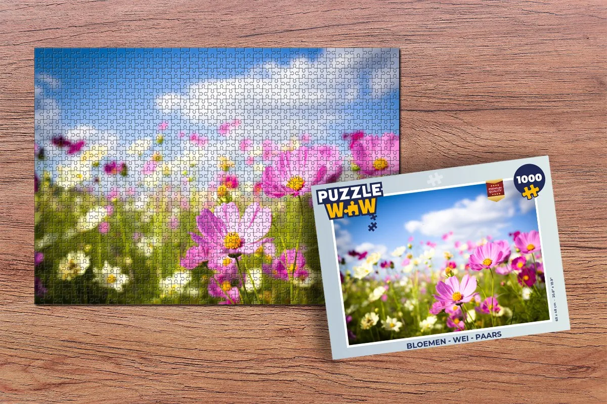 PuzzleWow Bloemen Wei Legpuzzel 1000 Stuks - Multicolor