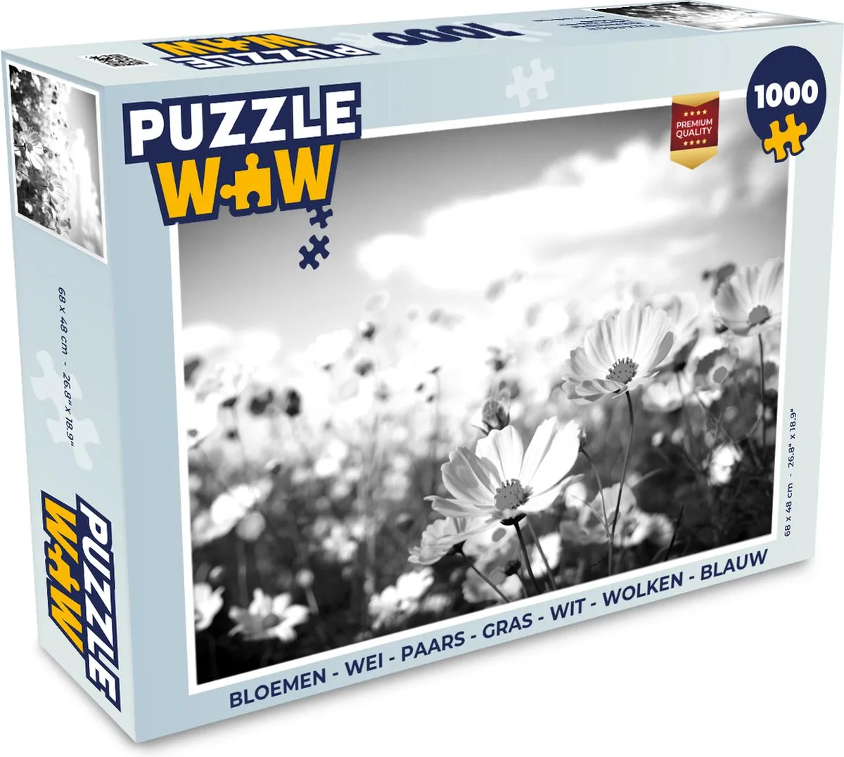 PuzzleWow Bloemen Wei Legpuzzel 1000 Stuks - Multicolor