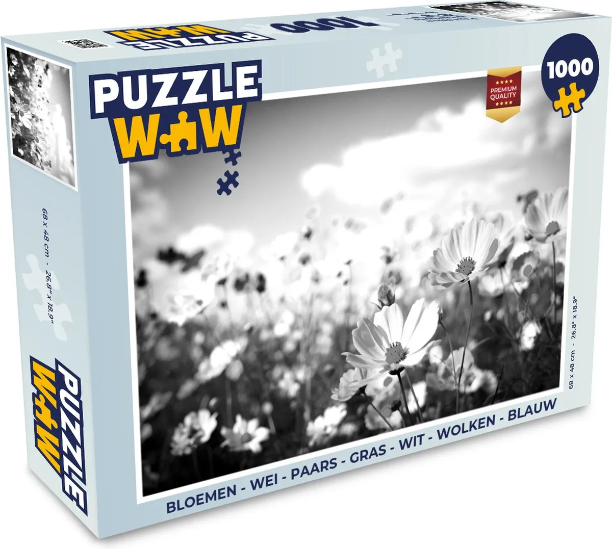 PuzzleWow Bloemen Wei Legpuzzel 1000 Stuks - Multicolor