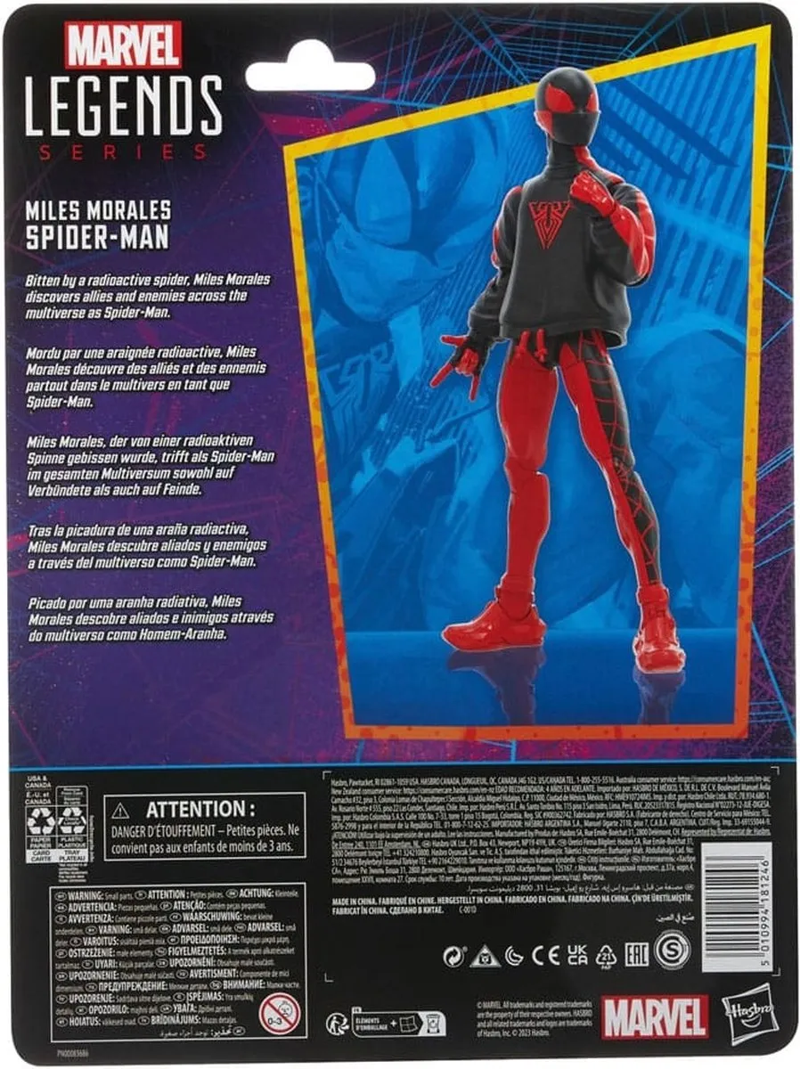 Hasbro SpiderMan Marvel Legends Retro Miles Morales Actiefiguur 15cm - Multicolours - afbeelding 3 van 6