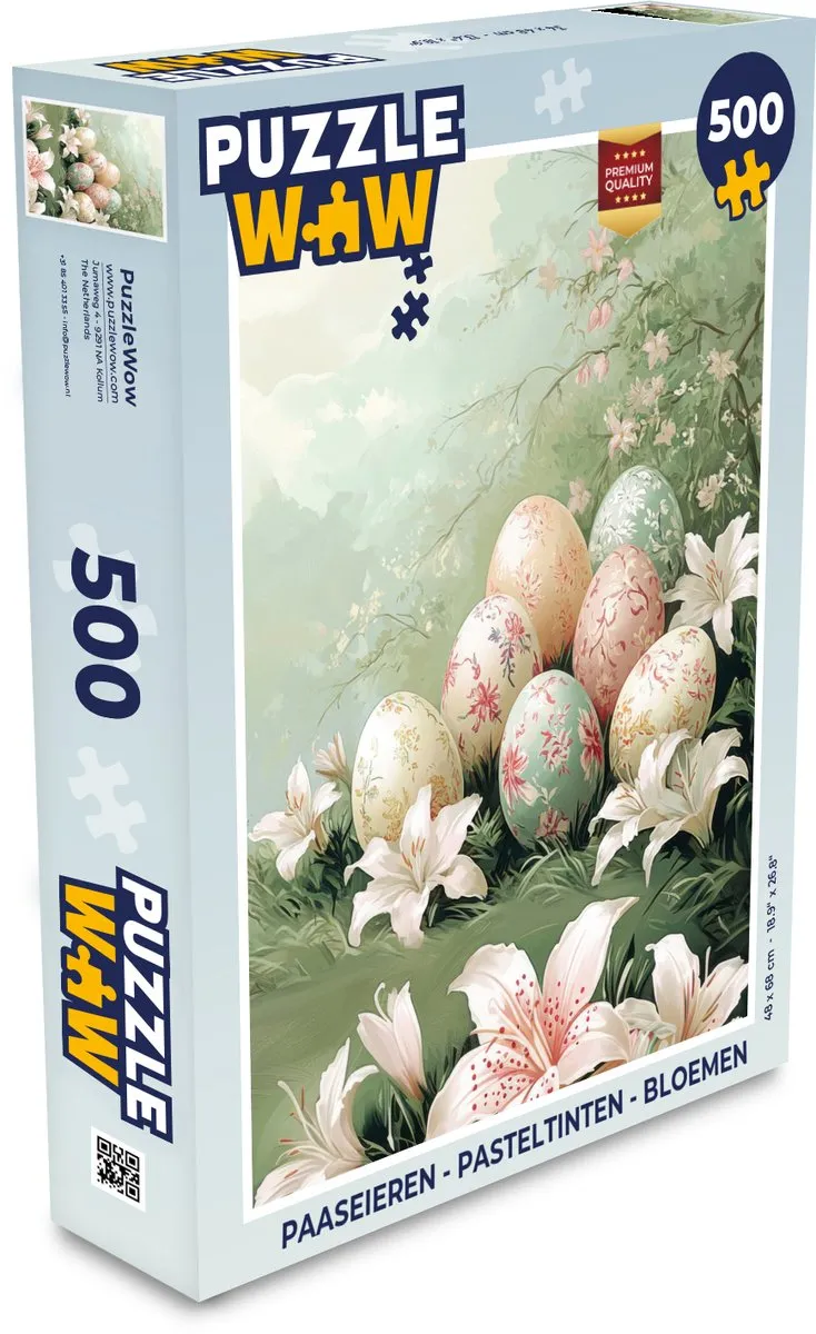 PuzzleWow Paaseieren Legpuzzel 500 Stuks
