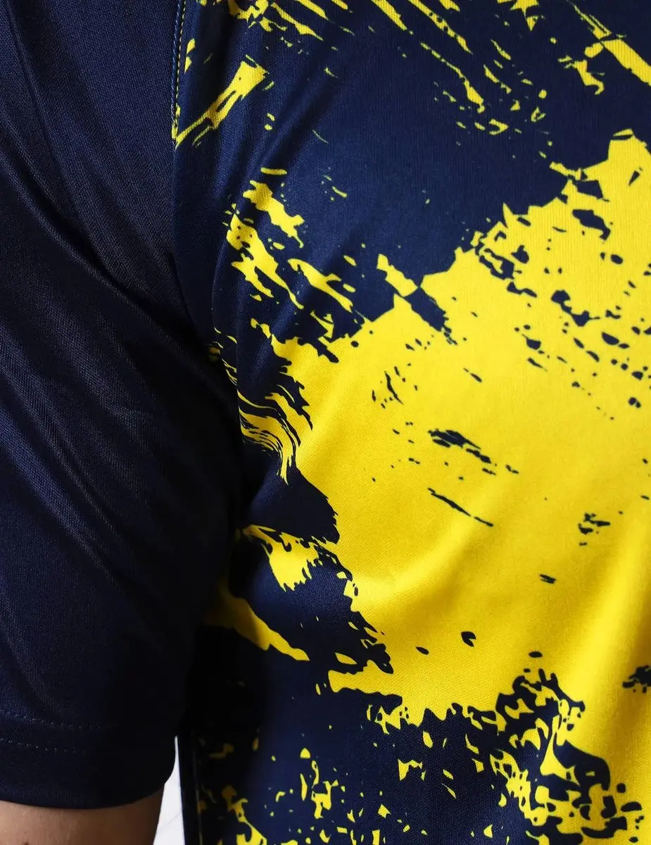 Givova Art T-shirt Met Korte Mouwen Geel,Blauw S Man