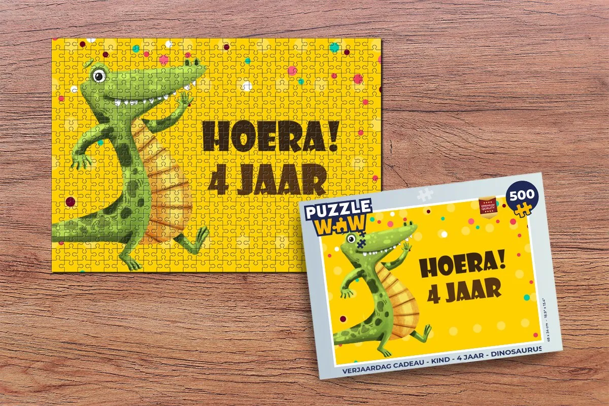 PuzzleWow Dinosaurus Legpuzzel 500 Stuks - Multicolor