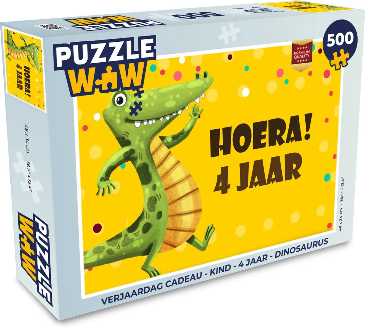 PuzzleWow Dinosaurus Legpuzzel 500 Stuks