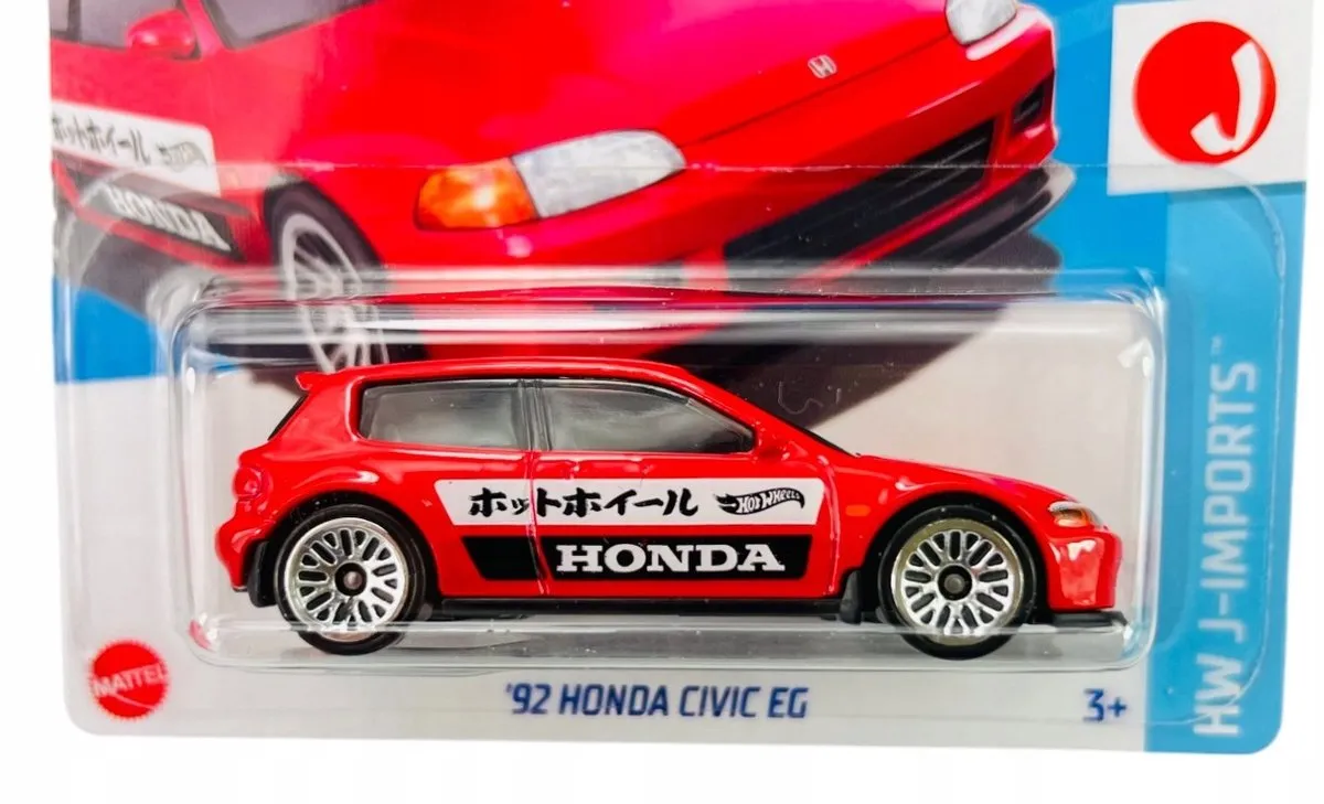 Hot Wheels 2024 Honda Civic EG 1:64 - Rood - afbeelding 3 van 4