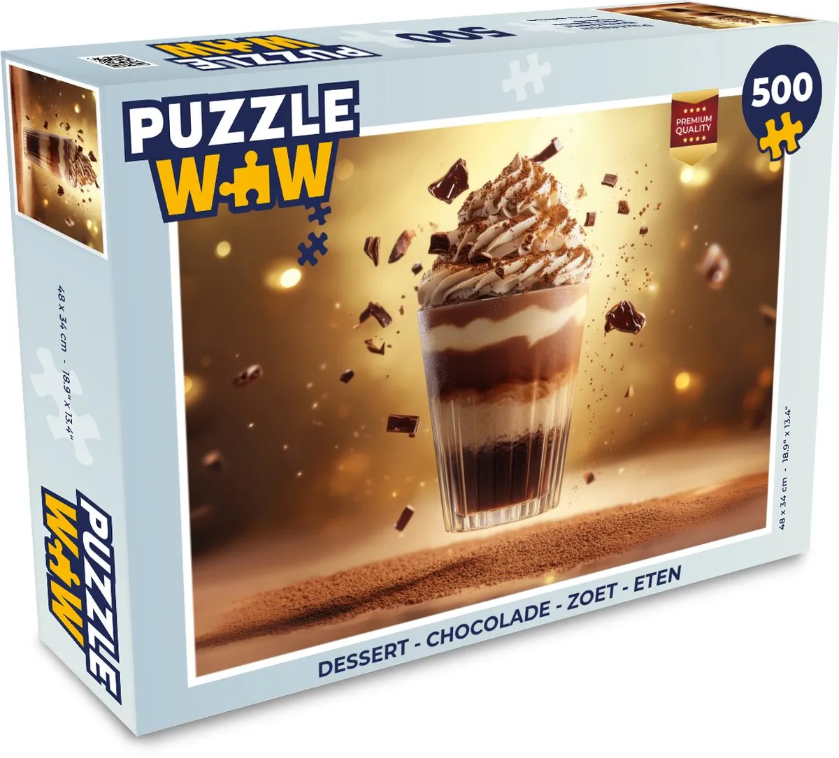 PuzzleWow Dessert Chocolade Legpuzzel 500 Stuks - MPN 8721169394213