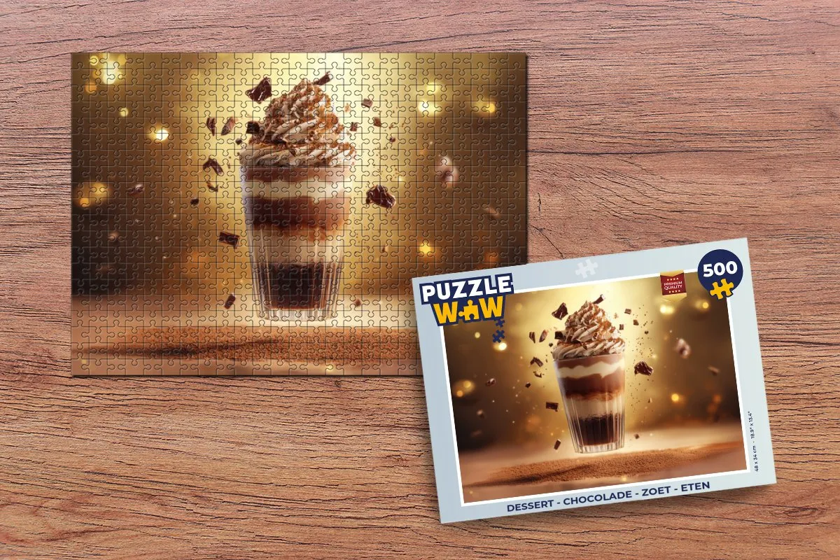 PuzzleWow Dessert Chocolade Legpuzzel 500 Stuks - MPN 8721169394213
