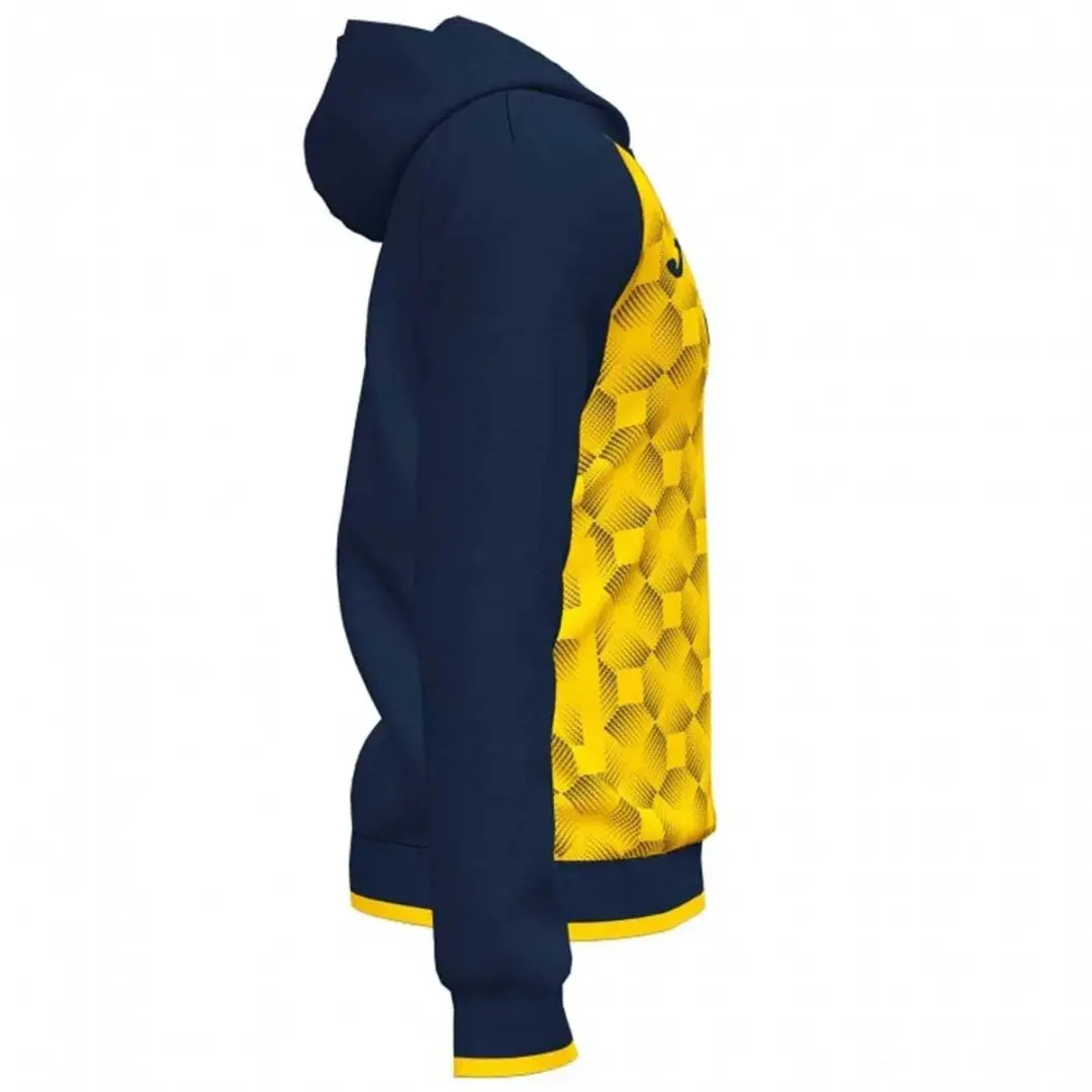Joma Supernova III Jas Met Kap Kinderen - Marine / Geel | Maat: 152