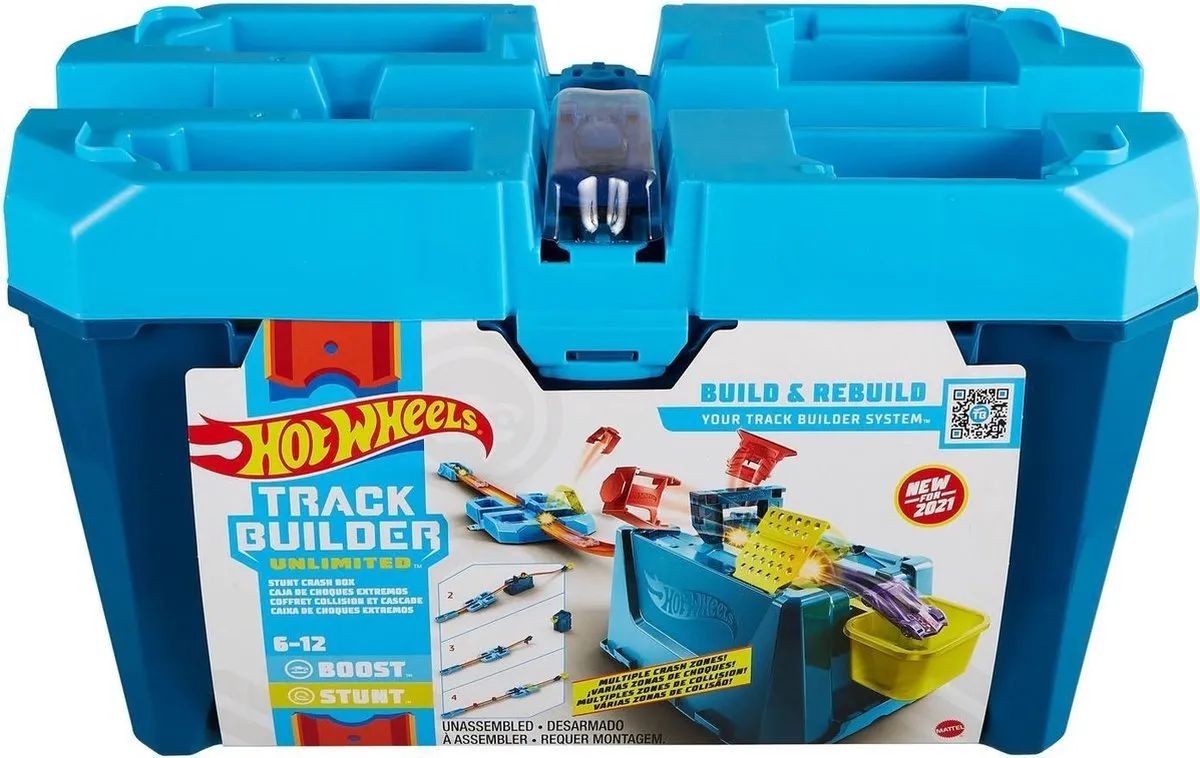 Hot Wheels Track Builder Crash Stunt Box GVG09