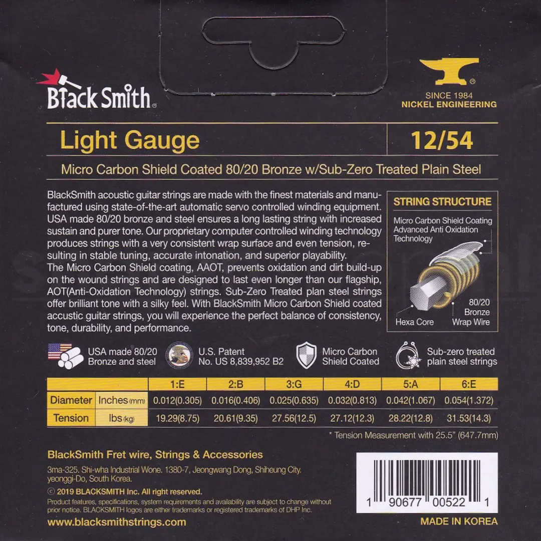 Blacksmith AABR-1254 Snaren Akoestische Gitaar - Light 3-Pack - Brons - afbeelding 2 van 2
