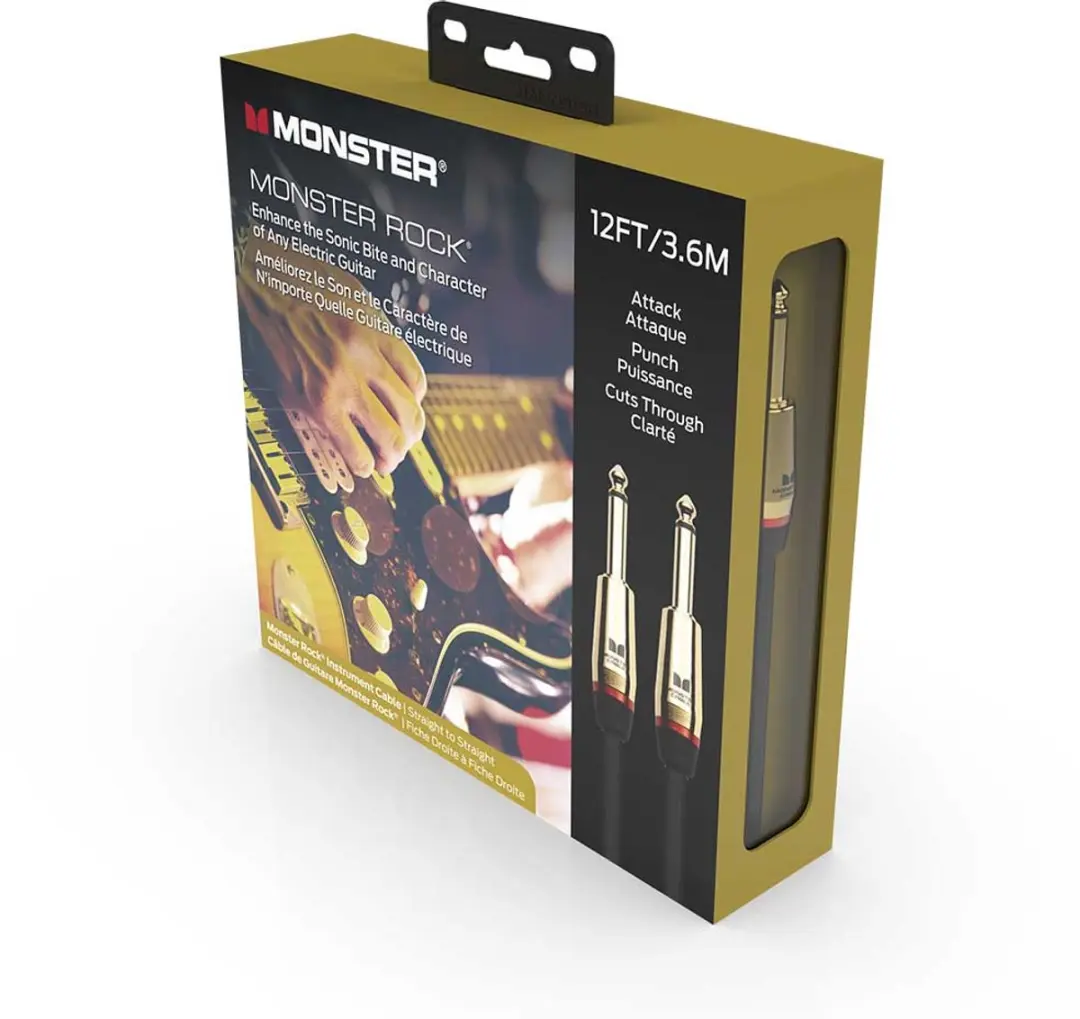 Monster Cable Rock Gitaarkabel 600540 - 3.65m - Zwart - afbeelding 3 van 6