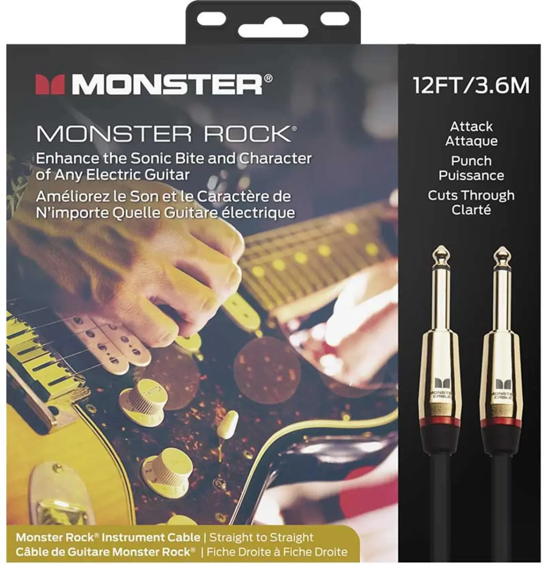 Monster Cable Rock Gitaarkabel 600540 - 3.65m - Zwart - afbeelding 6 van 6