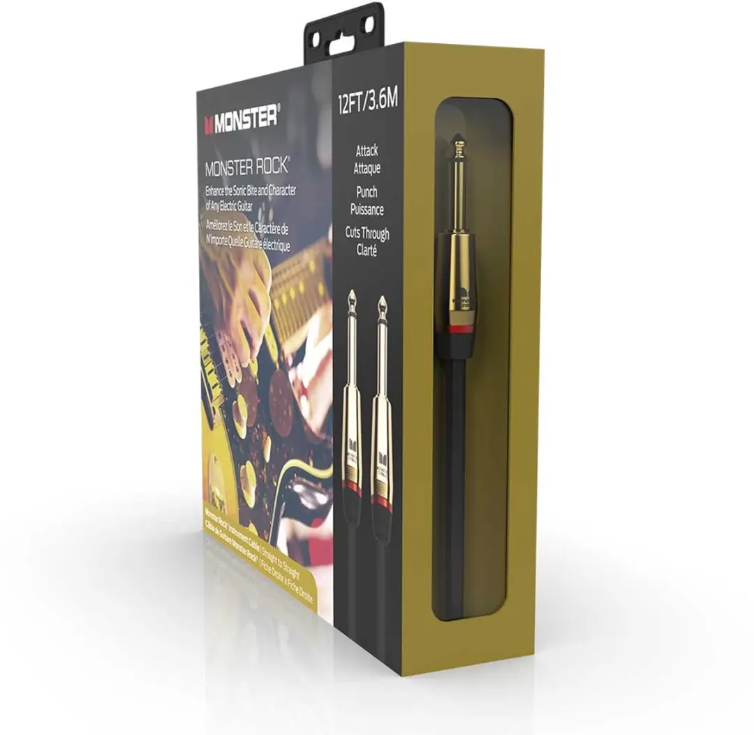 Monster Cable Rock Gitaarkabel 600540 - 3.65m - Zwart - afbeelding 4 van 6