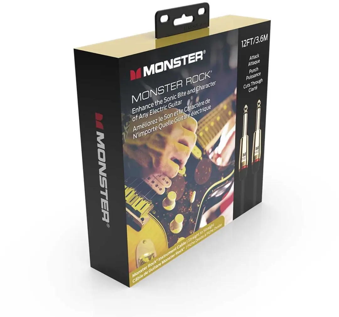 Monster Cable Rock Gitaarkabel 600540 - 3.65m - Zwart - afbeelding 2 van 6