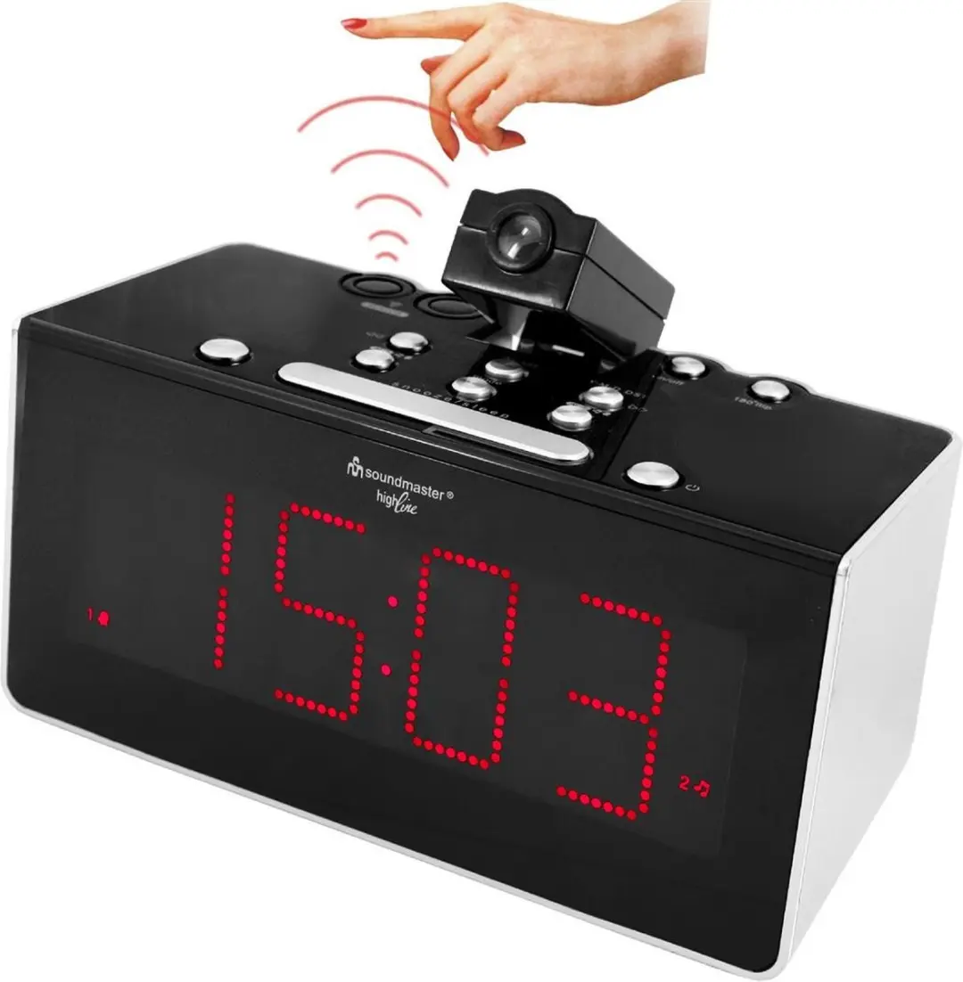Soundmaster FUR6005 Wekkerradio Projectie - Zwart