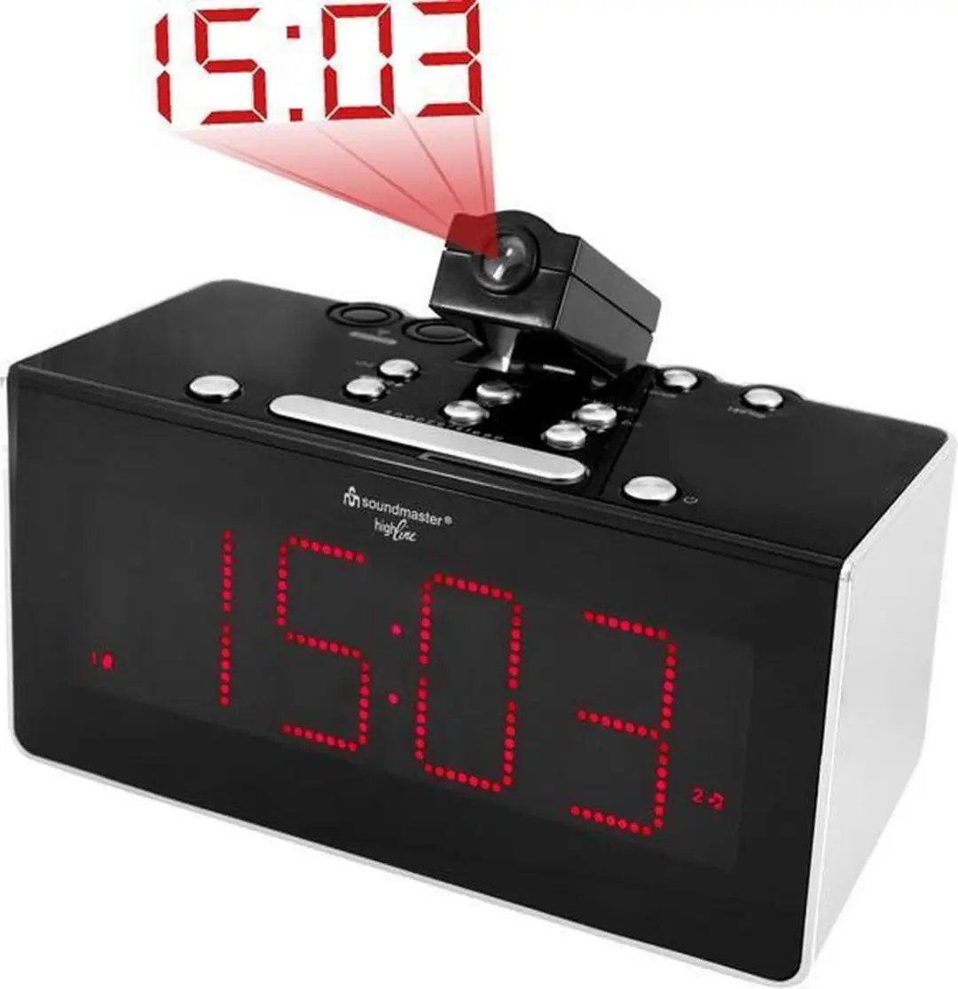 Soundmaster FUR6005 Wekkerradio Projectie - Zwart