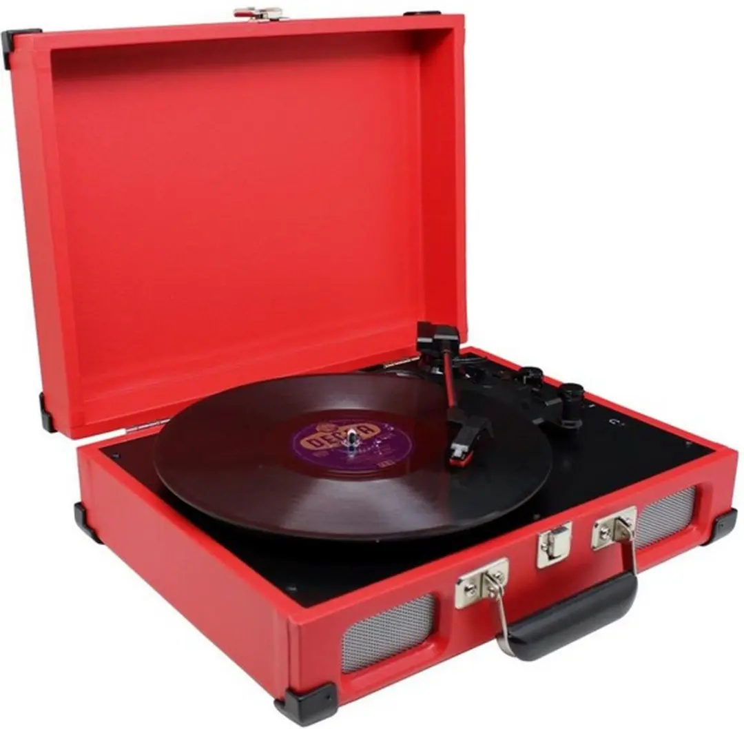 Soundmaster PL580RO Koffermodel Platenspeler - Rood
