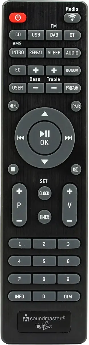 Soundmaster ICD2023SW Stereo Muziekcenter - Grijs/Zilver - afbeelding 6 van 6
