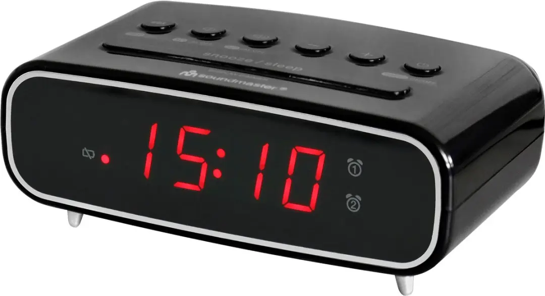 Soundmaster UR111SW Wekkerradio - Dubbel alarm - 10 voorkeurzenders - Zwart