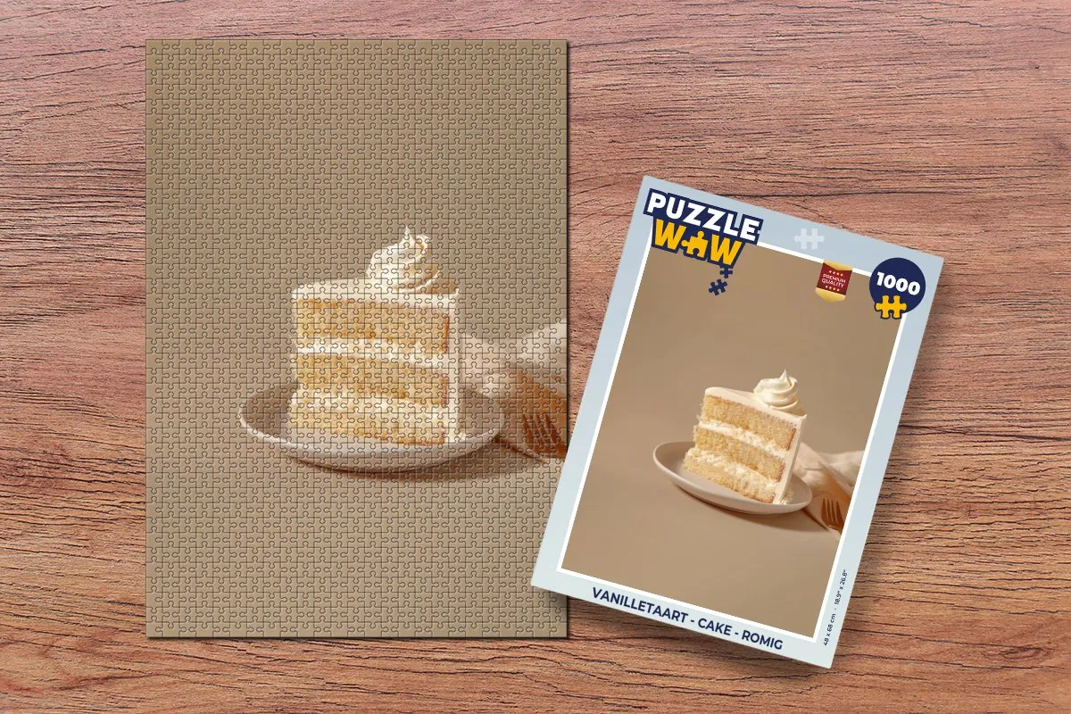 PuzzleWow Vanilletaart Legpuzzel 1000 Stuks - Taart