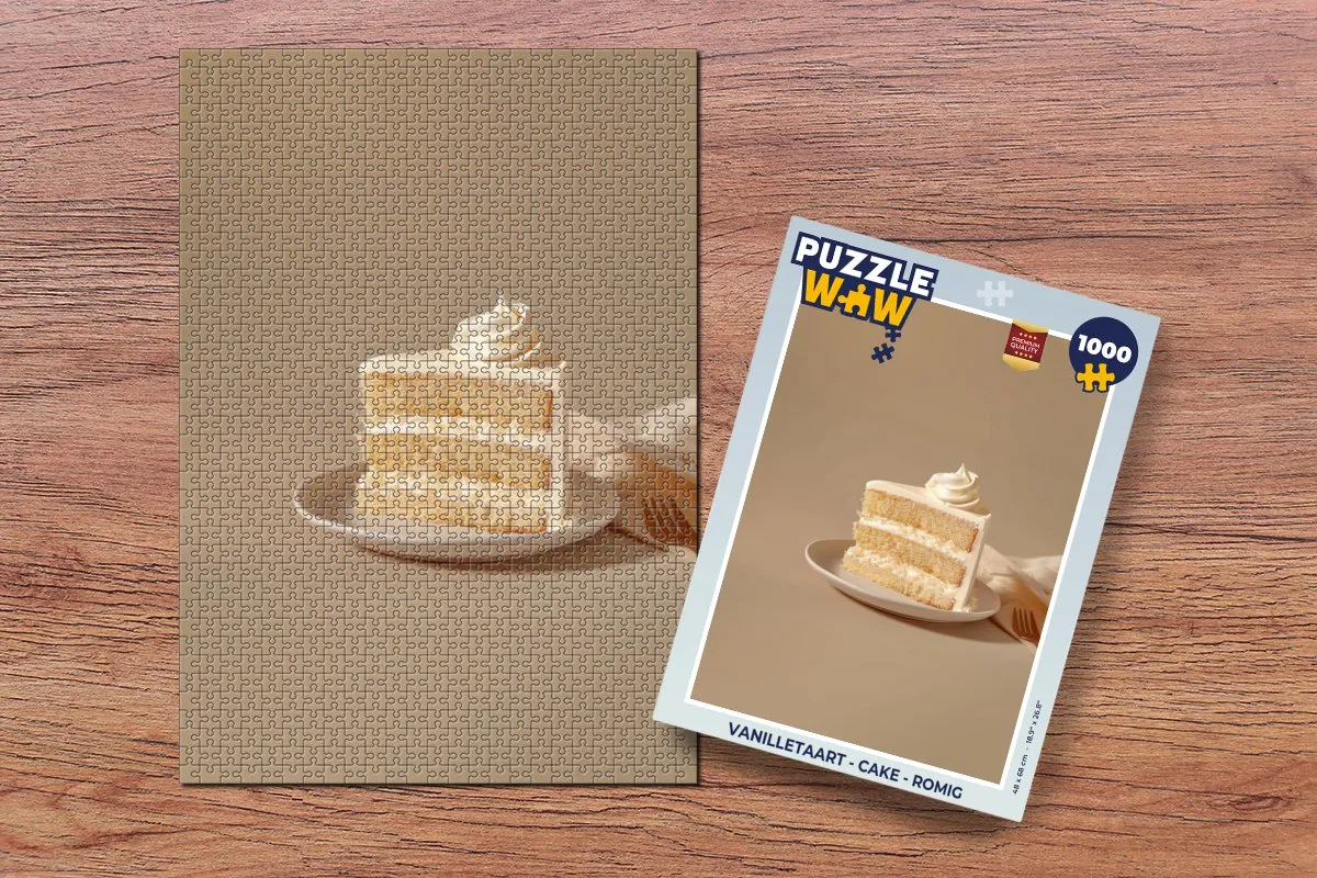 PuzzleWow Vanilletaart Legpuzzel 1000 Stuks - Taart
