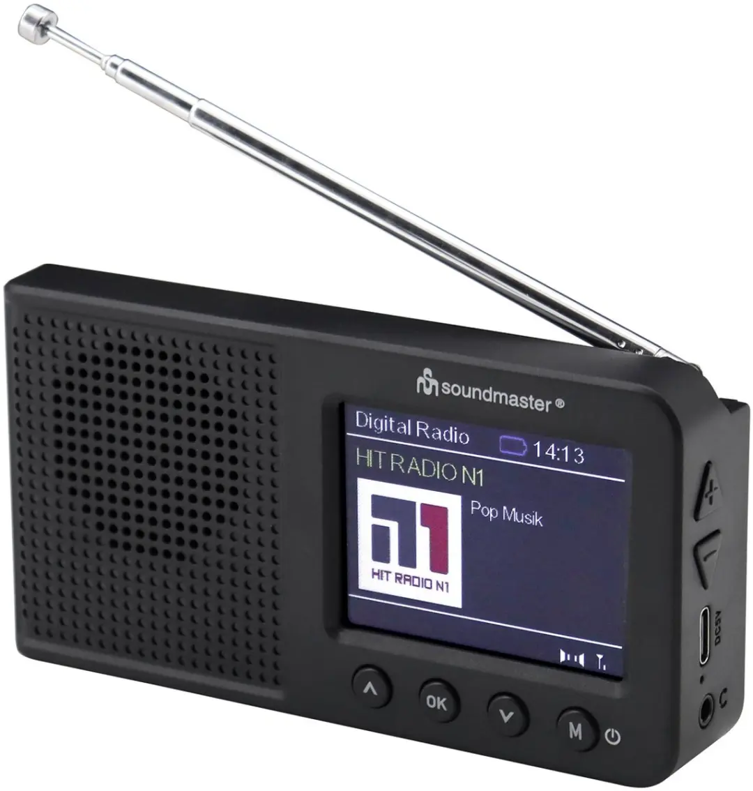 Soundmaster DAB175SW DAB+ Radio - Bluetooth - Oplaadbaar - Zwart