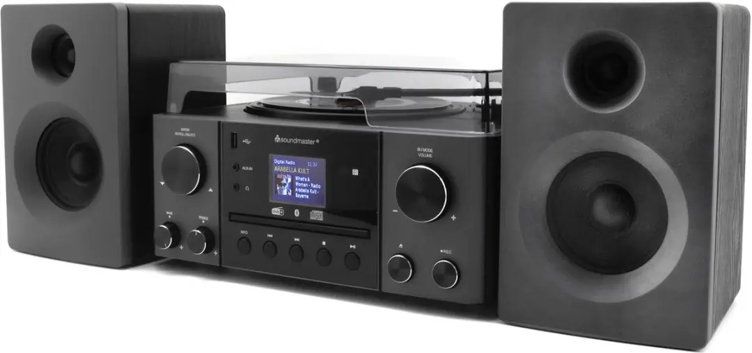 Soundmaster MCD1950SW Muziekcenter - DAB+ CD Platenspeler USB Bluetooth - Antracietgrijs - afbeelding 6 van 6