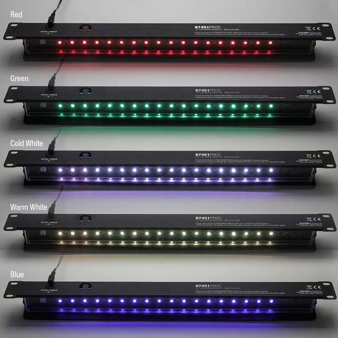 Adam Hall 87451PROC Rack Light 1HE - Multicolor - afbeelding 2 van 6