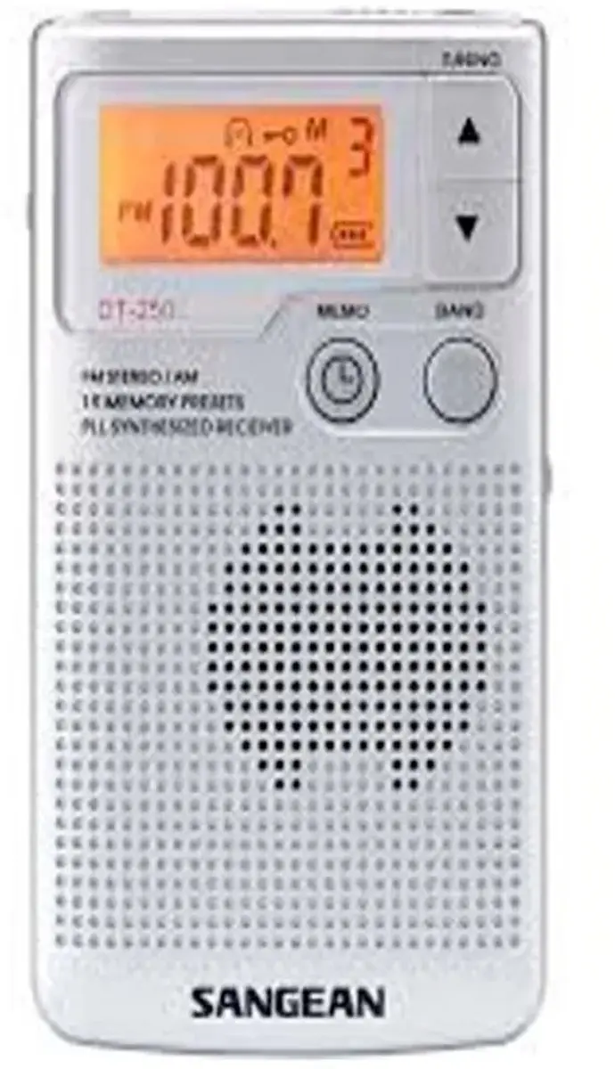 Sangean Pocket 250 DT-250 Zakradio - AM/FM - Zilver