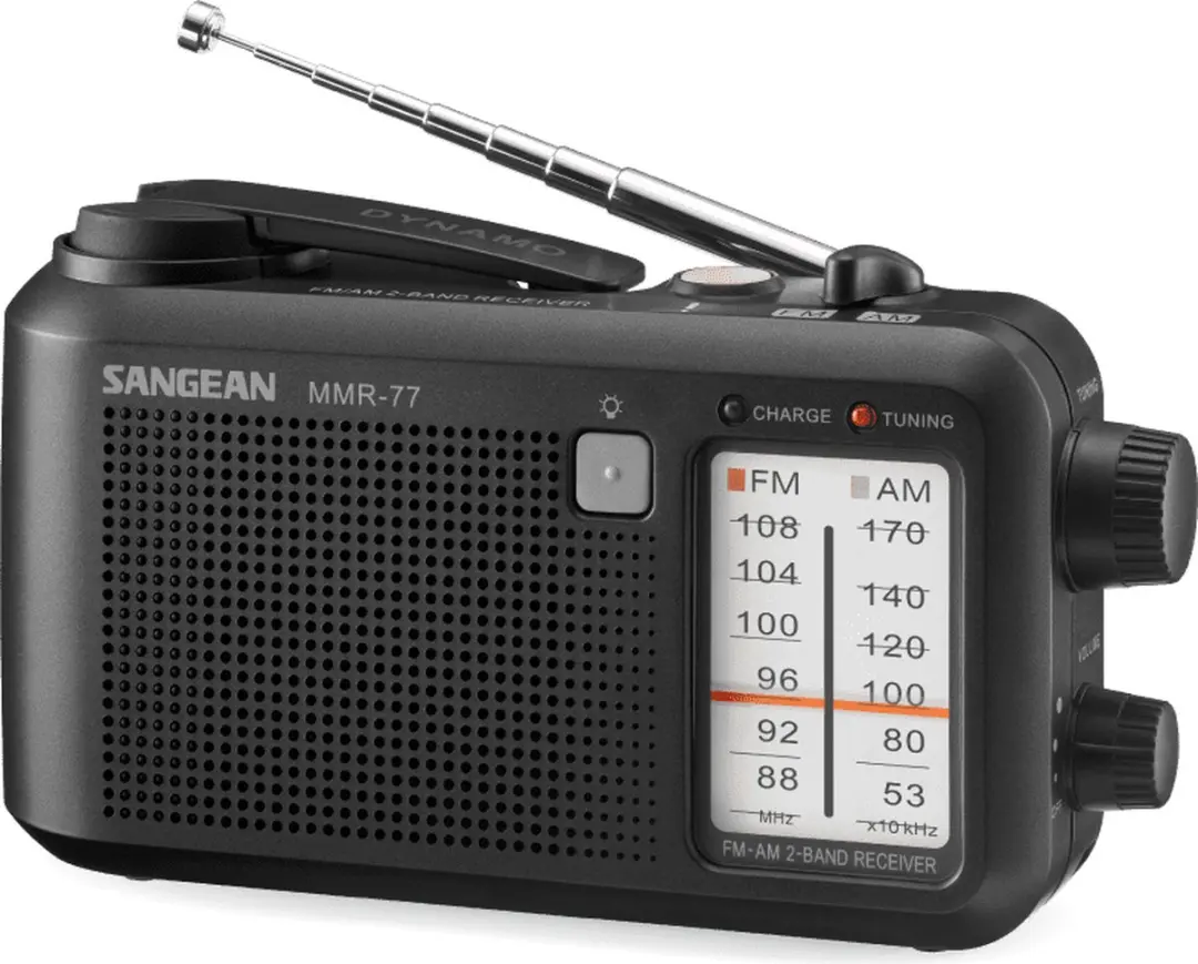 Sangean MMR-77 Noodradio - Dynamo, Oplaadbaar - Zwart - afbeelding 6 van 6