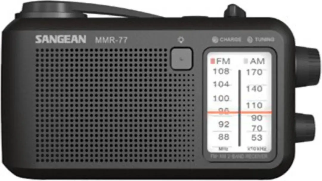 Sangean MMR-77 Noodradio - Dynamo, Oplaadbaar - Zwart