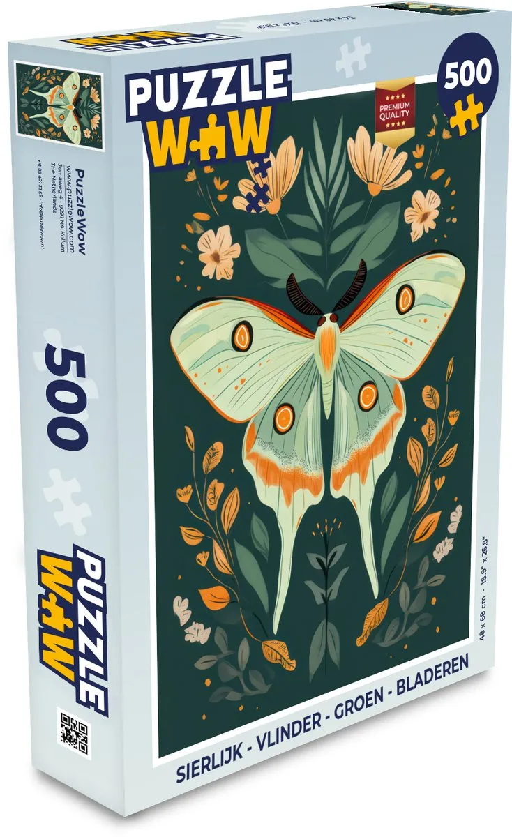 PuzzleWow Vlinder Legpuzzel 500 Stuks