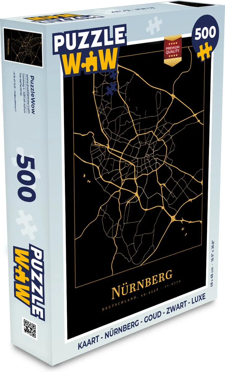 PuzzleWow Nürnberg Legpuzzel 500 Stuks - Multicolor