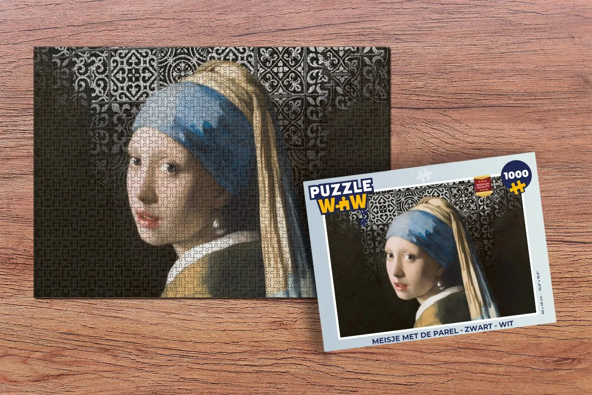 PuzzleWow Meisje met de parel Legpuzzel 1000 Stuks - Multicolor