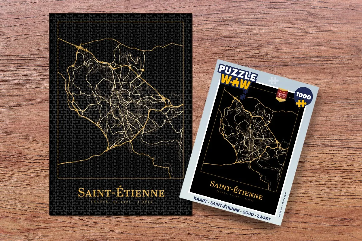 PuzzleWow Saint-Étienne Legpuzzel 1000 Stuks - Multicolor