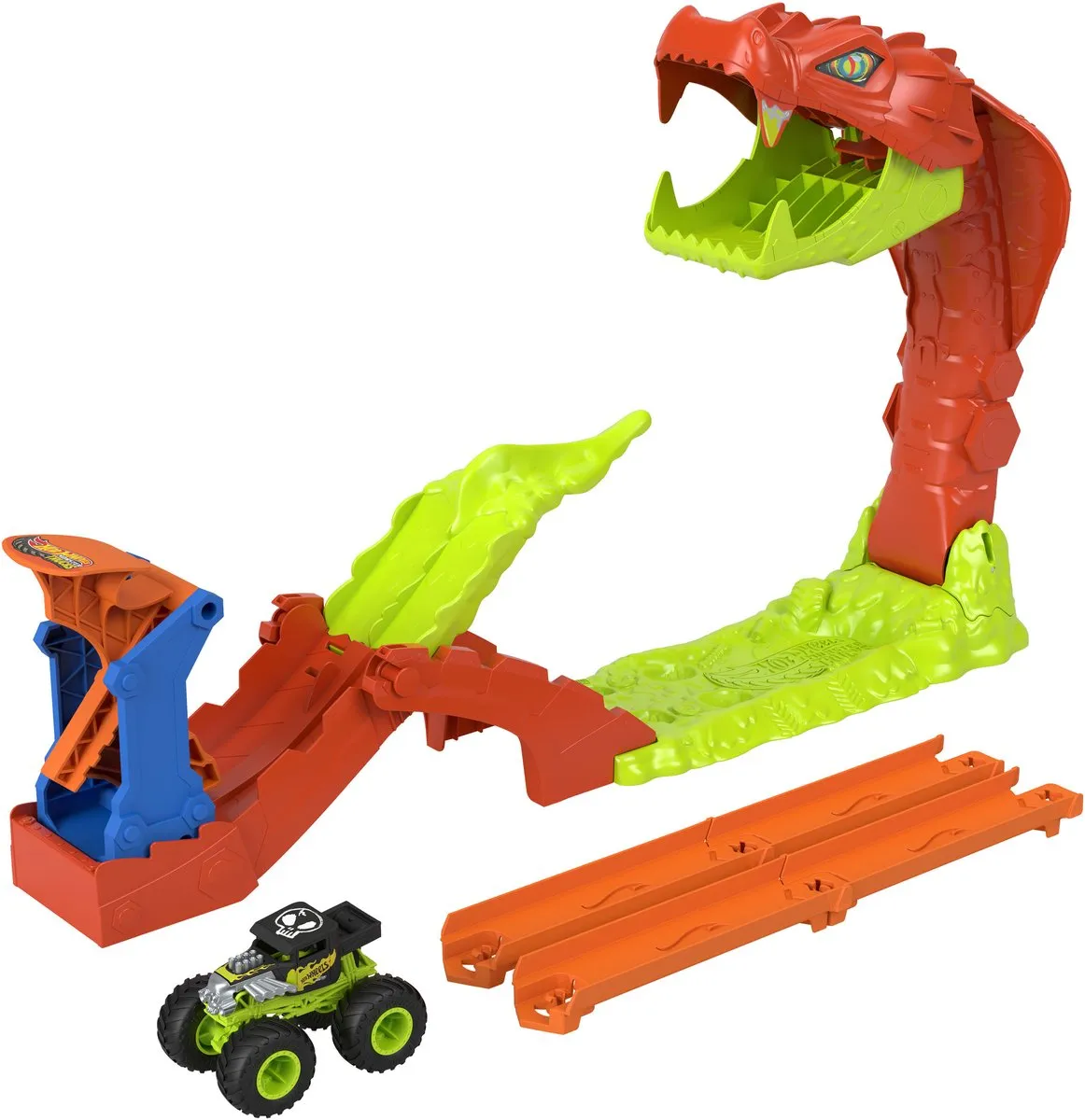 Hot Wheels Monstertrucks Sla de Slang Knock-Out Speelset JJN44 - Multicolor - afbeelding 6 van 6
