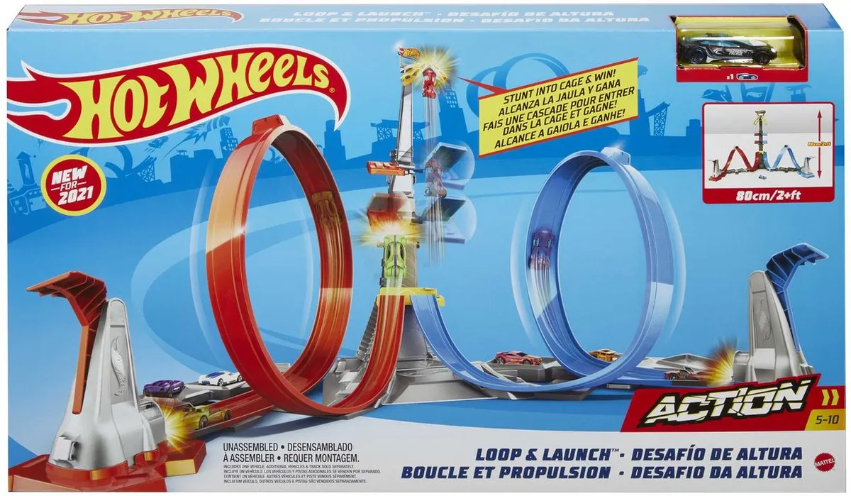 Hot Wheels Action Loop & Lanceer Speelset GRW39 - Meerkleurig