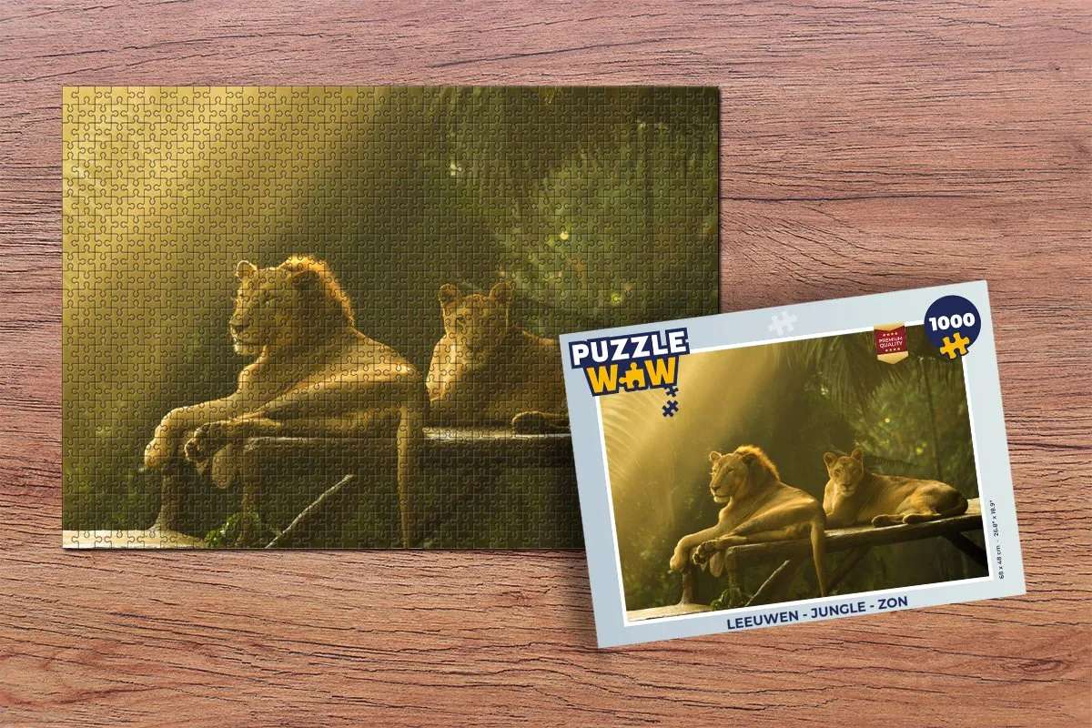 PuzzleWow Jungle Zon Legpuzzel 1000 Stuks - Multicolor