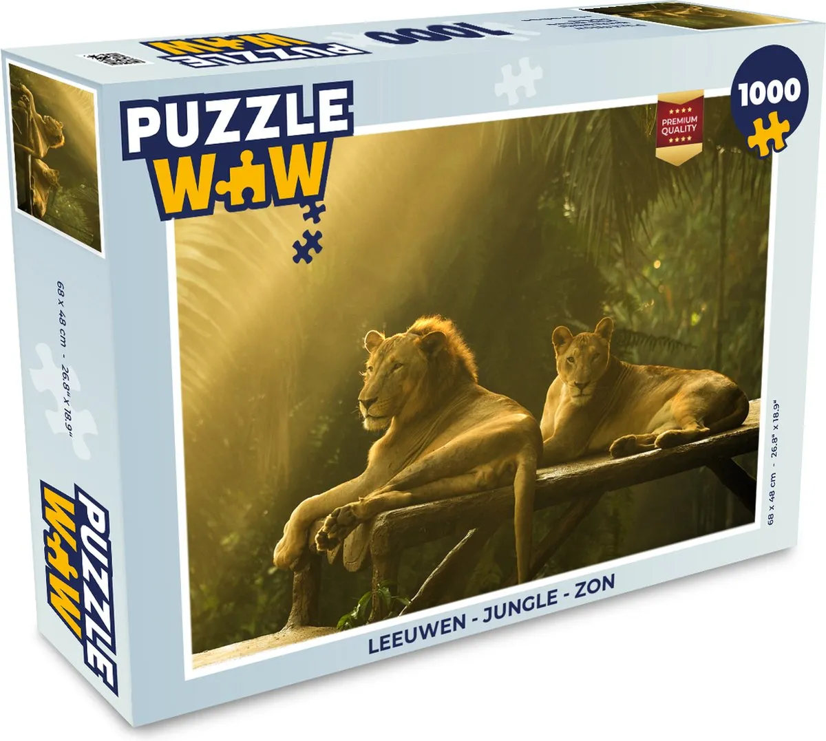PuzzleWow Jungle Zon Legpuzzel 1000 Stuks