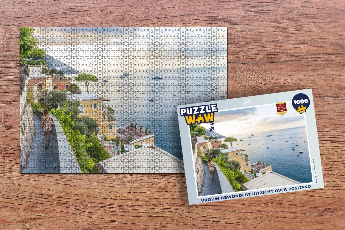 PuzzleWow Italië Positano Legpuzzel 1000 Stuks - Multicolor