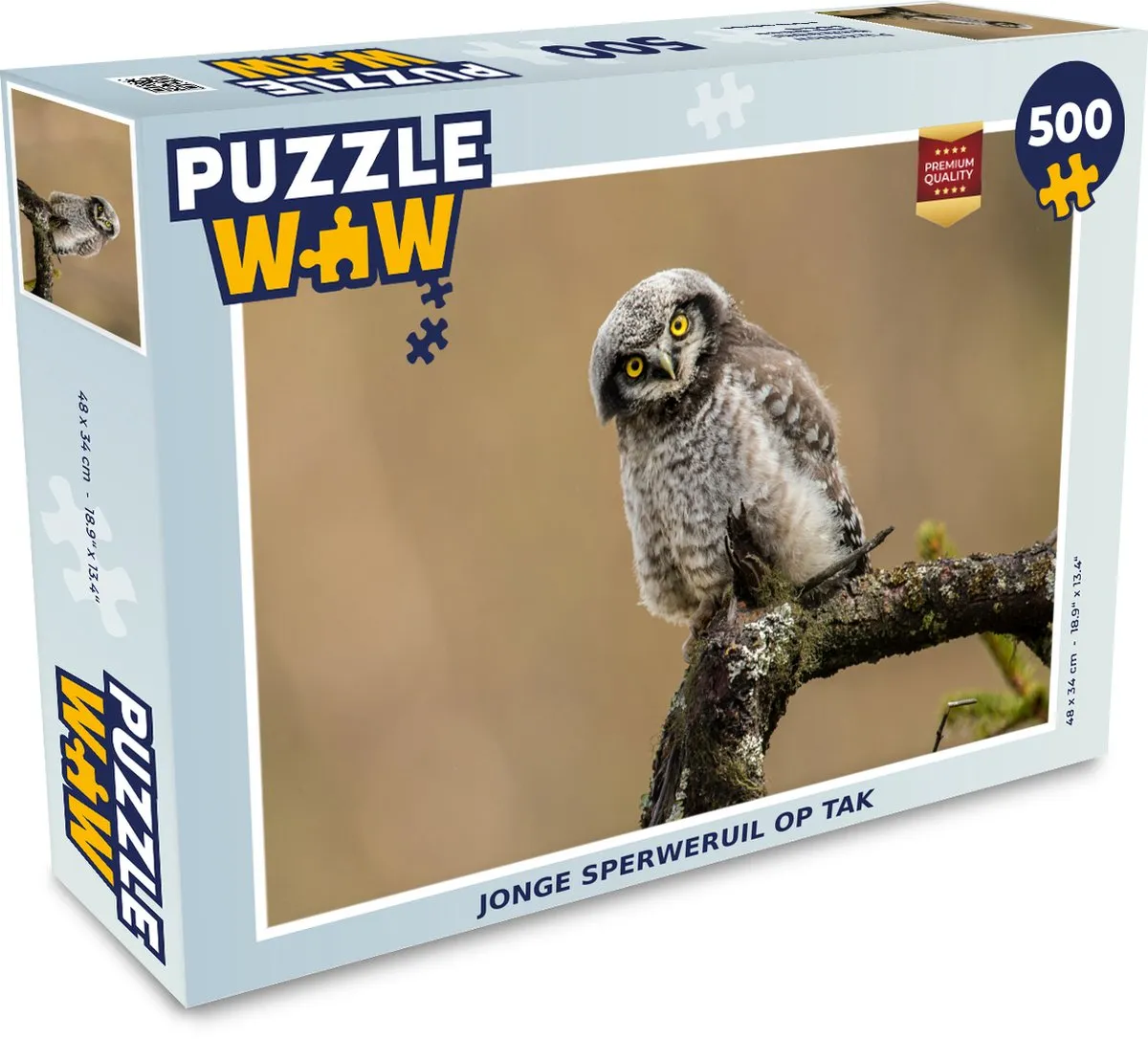 PuzzleWow Sperweruil Legpuzzel 500 Stuks