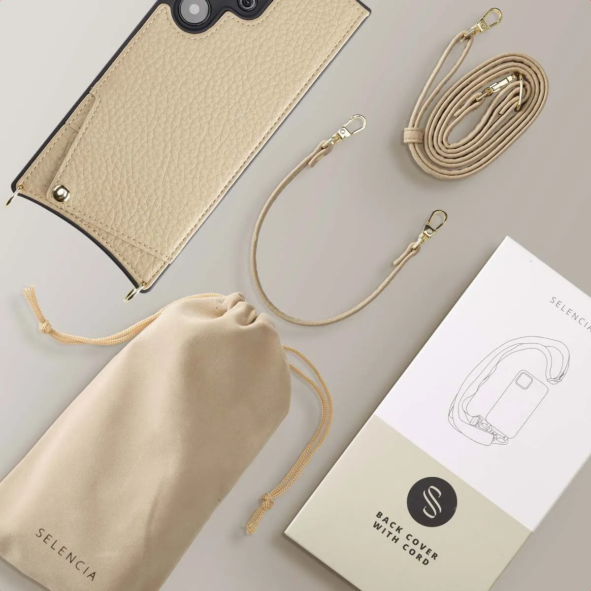 Selencia Hoesje Samsung Galaxy S24 Ultra - Beige - afbeelding 6 van 6