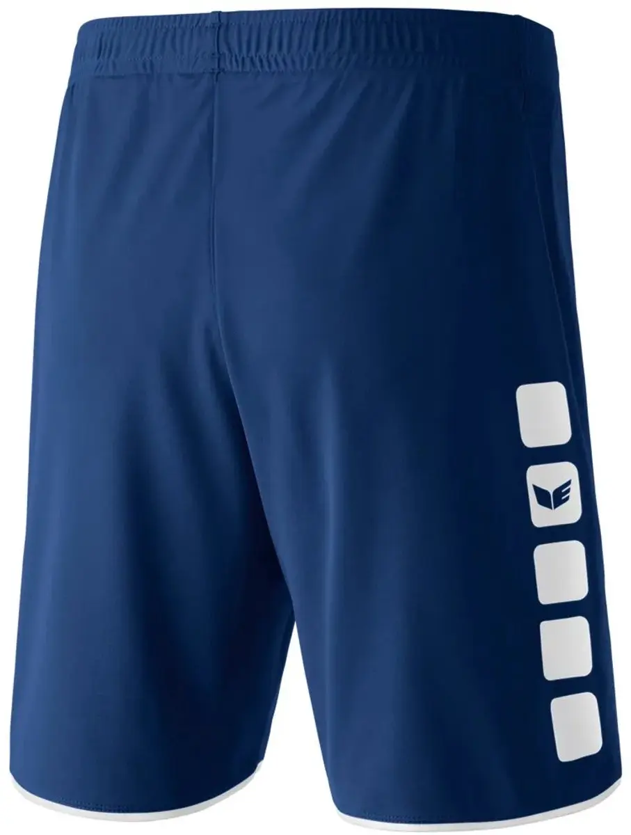 Erima 5-Cubes Short Heren - Wit / New Navy | Maat: L